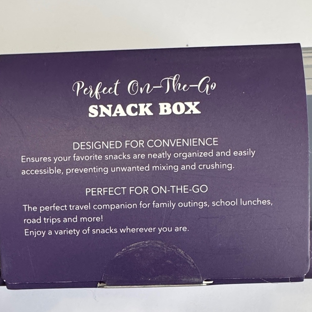 CWC EEK Purple 3-Compartment Snack Box - Portable Food Storage - Picture 5 of 5